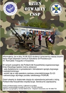 Dzień otwarty Centrum Szkolenia Sił Powietrznych im. Romualda Traugutta w Koszalinie
