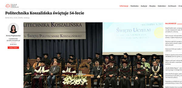 Relacja ze Święta Uczelni Politechniki Koszalińskiej - Polskie Radio Koszalin